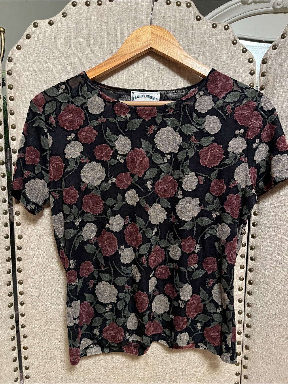 Vintage floral boho top size small
